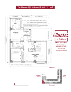 The Monroe.2 | 2 Bedroom | 2 Bath | 921 sq ft*